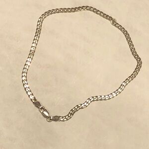 Sterling Silver EUC 11” Curb Chain Bracelet/Anklet